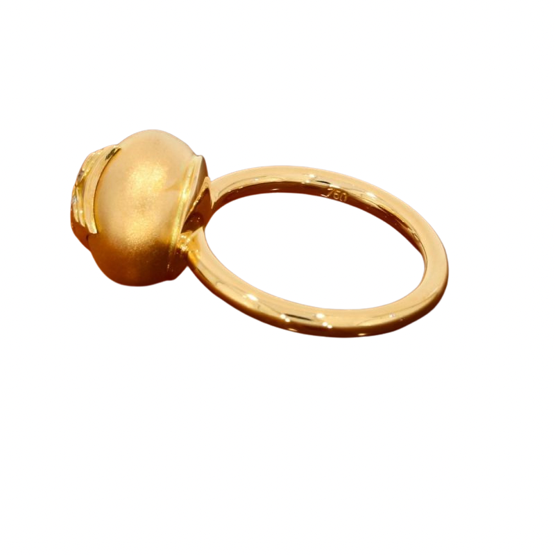 Brillant Kugel Ring 750 / 18 Kt Gold