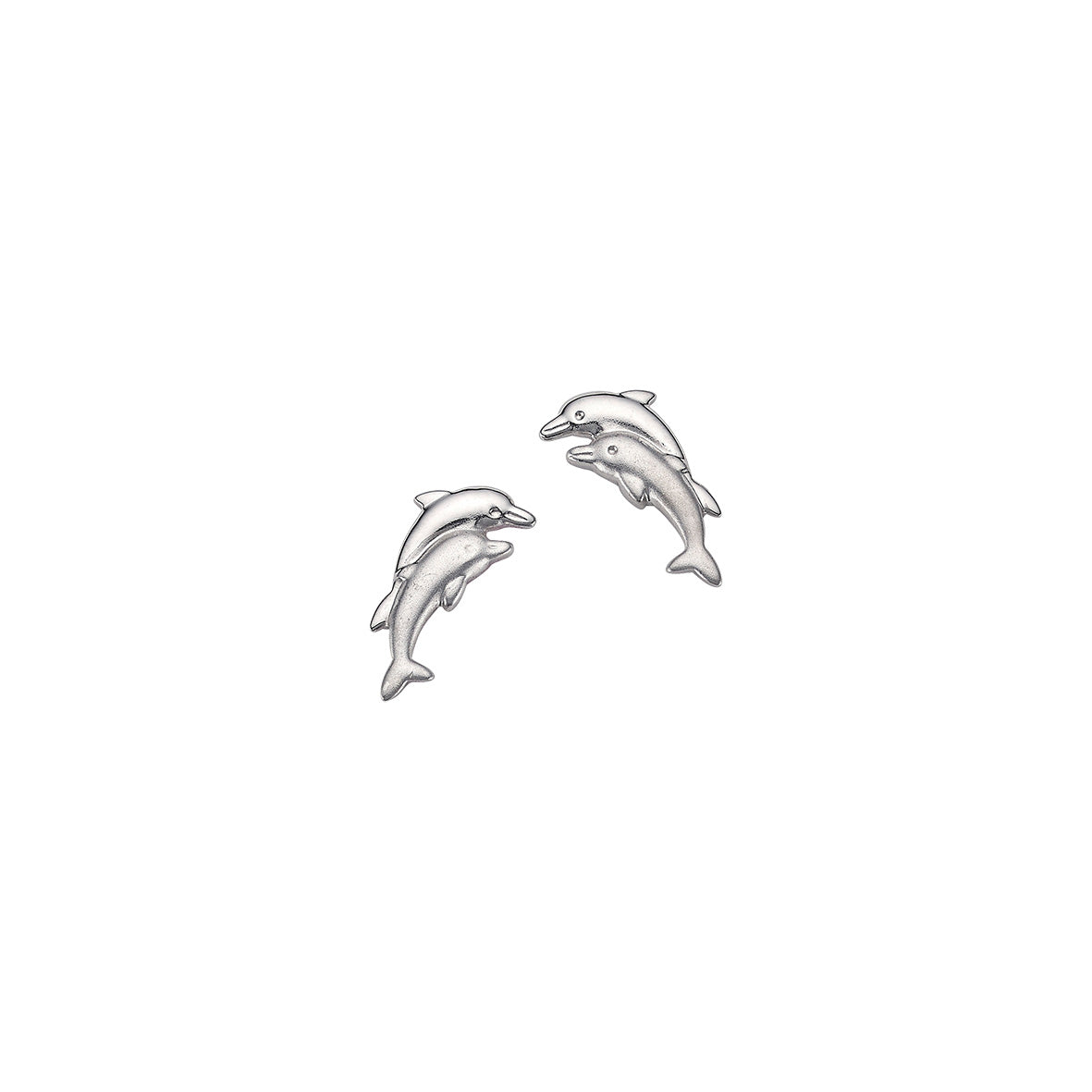 Silber Ohrstecker Delfin