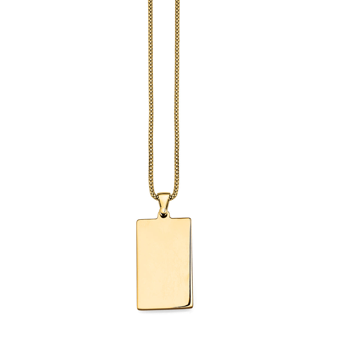 Silber Herrencollier mit Gravurplatte