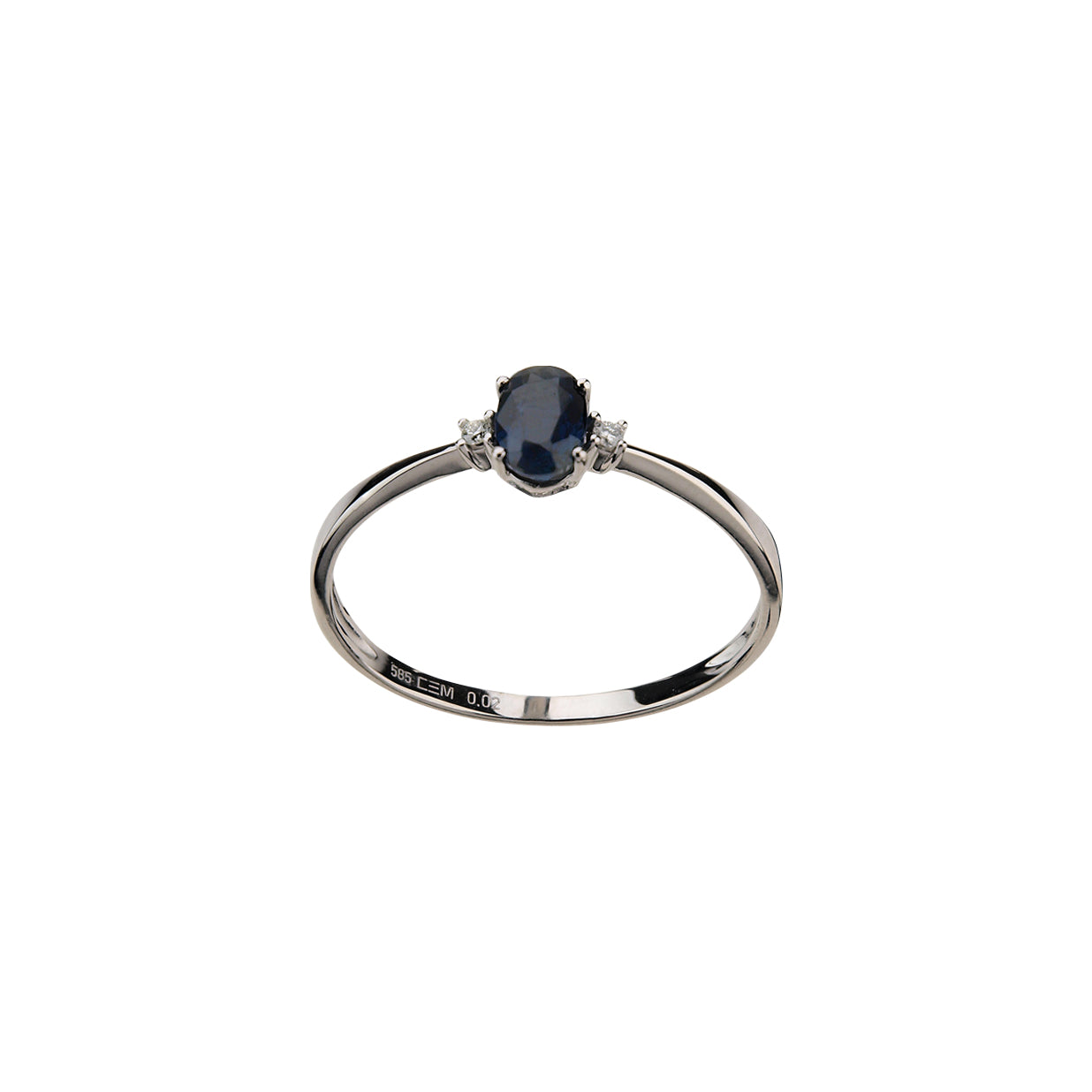 585/- Damenring | Saphir u. Brillant