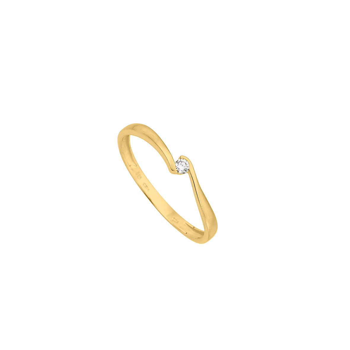 585/- Solitaire-Ring | 0,04 ct.