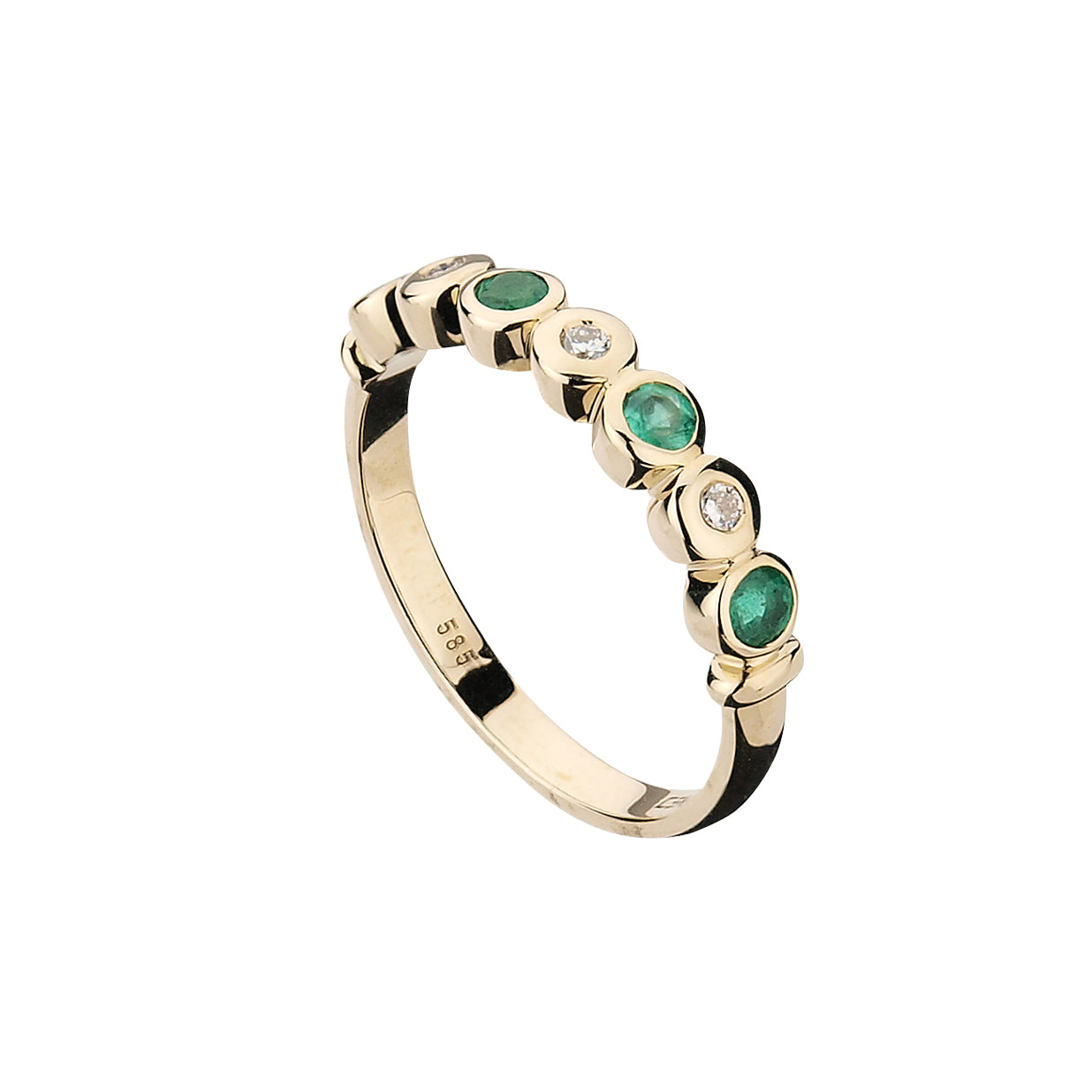 585/- Damenring | Smaragd u. Brillant