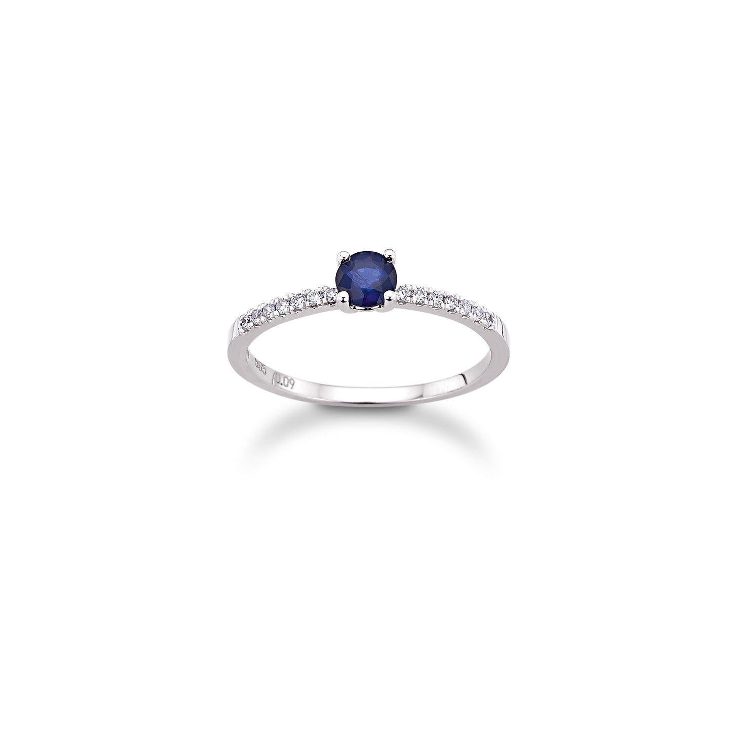 585/- Damenring | Saphir u. Brillant