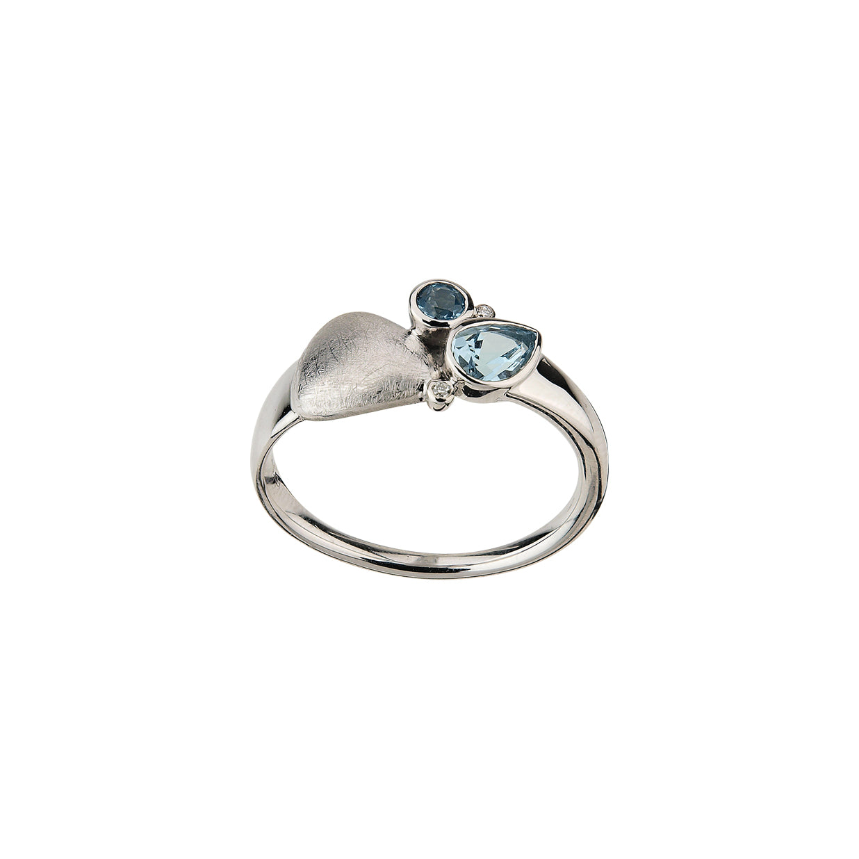 585/- Damenring | Topas u. Brillant
