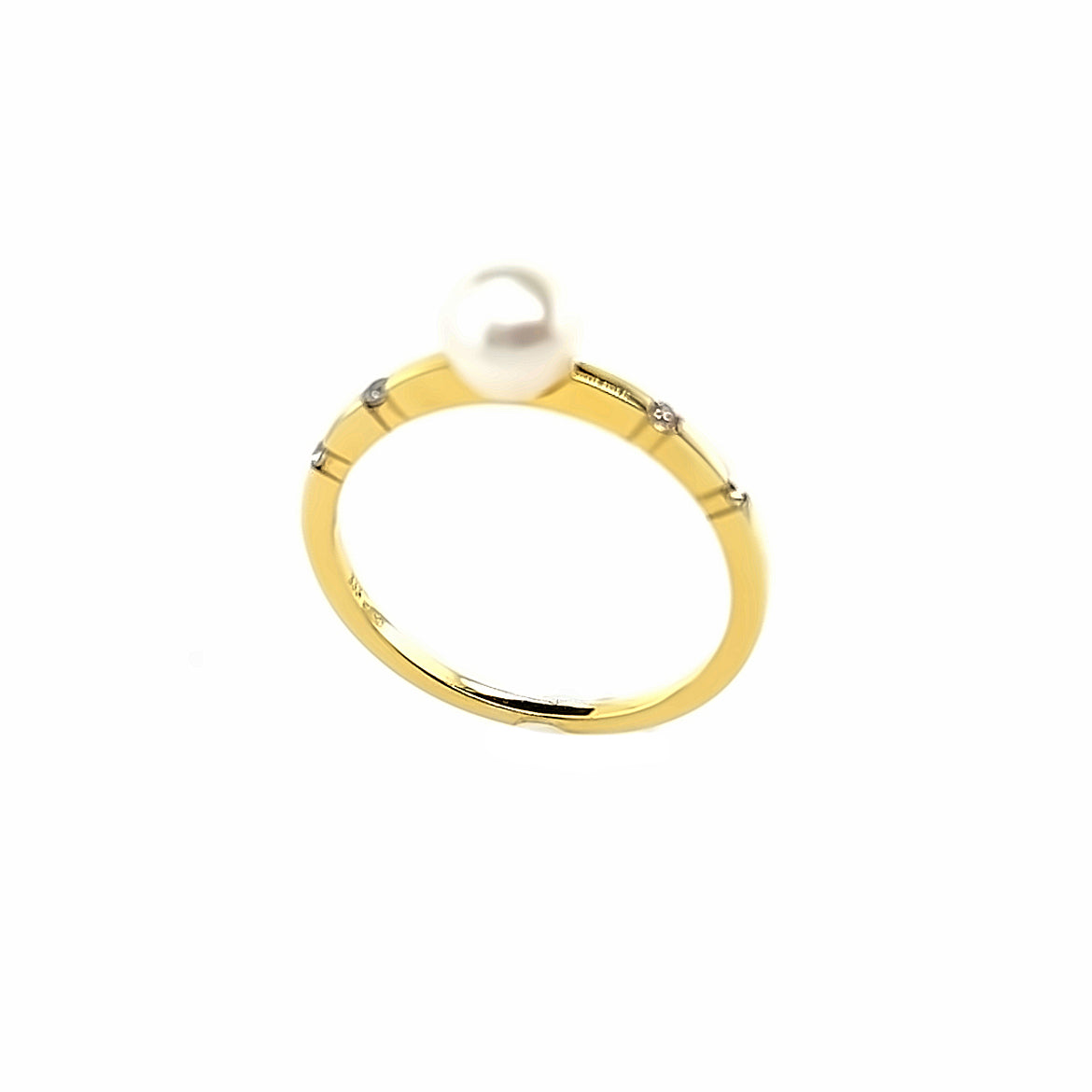 333/- Damenring | Perle u. Zirkonia