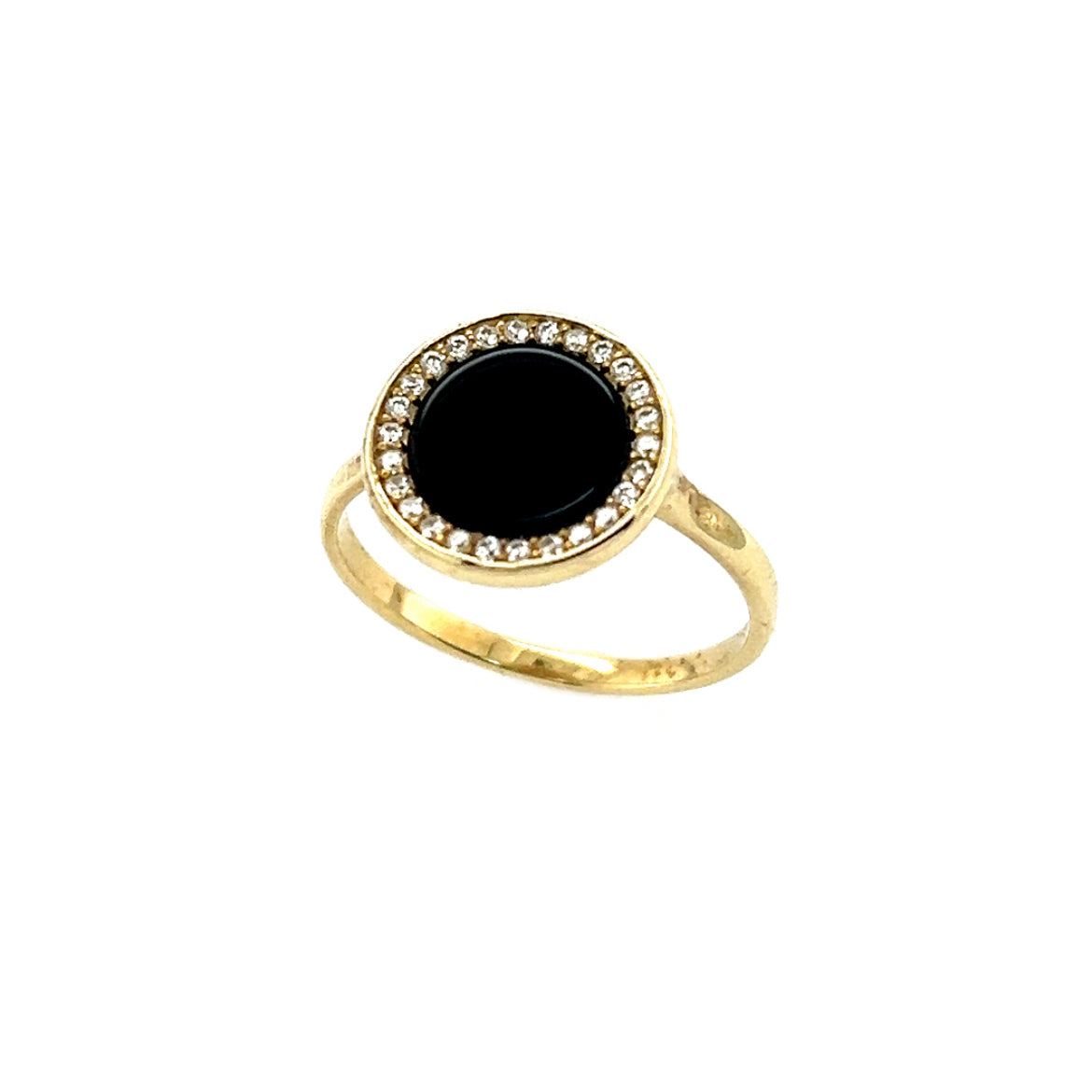 333/- Damenring | Onyx u. Zirkonia