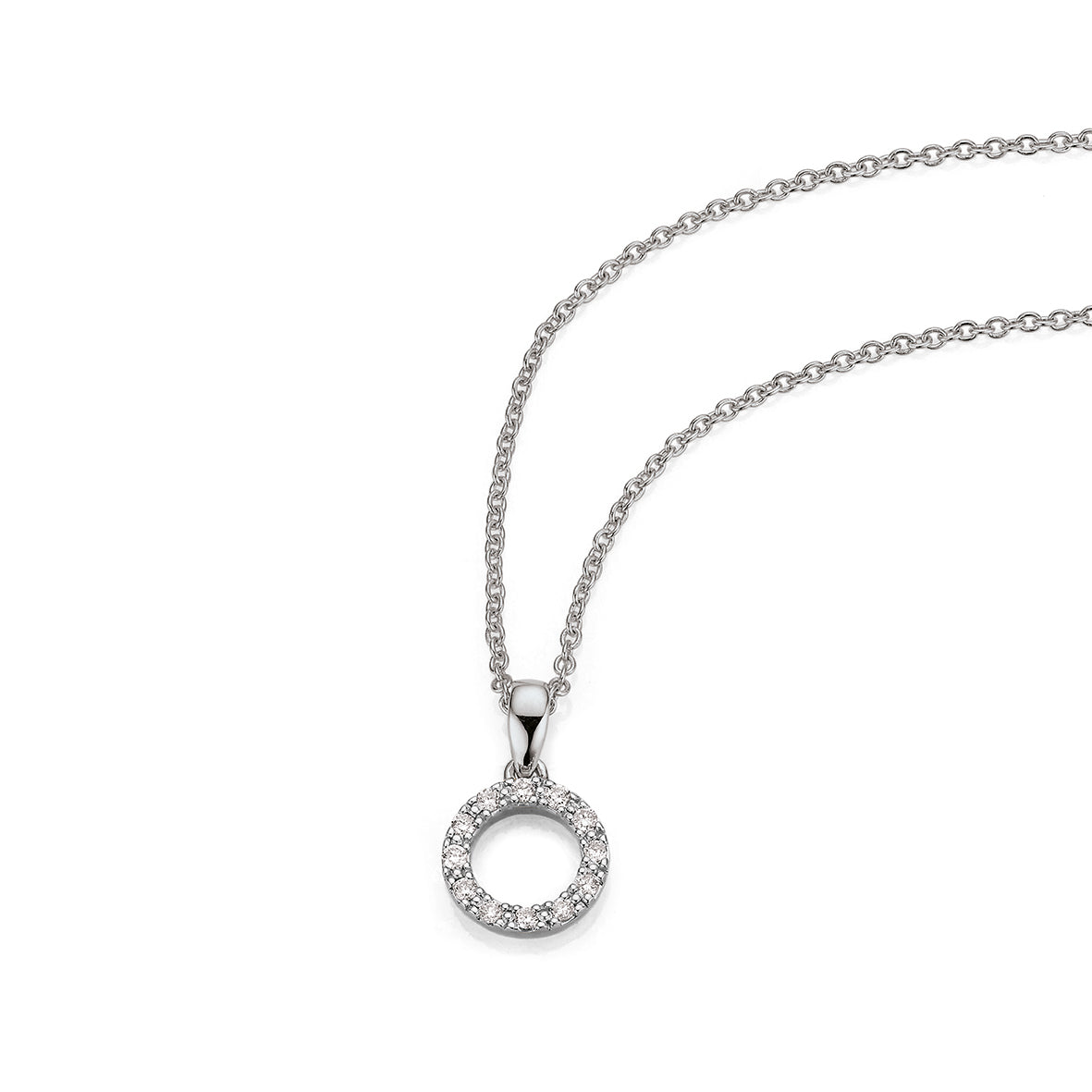585/- Collier mit Behang | 0,08 ct.
