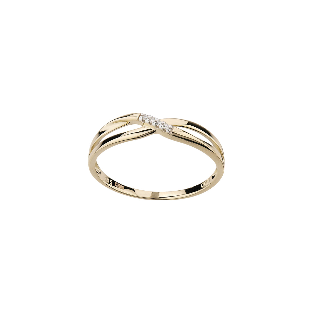 585/- Damenring | 0,02 ct.