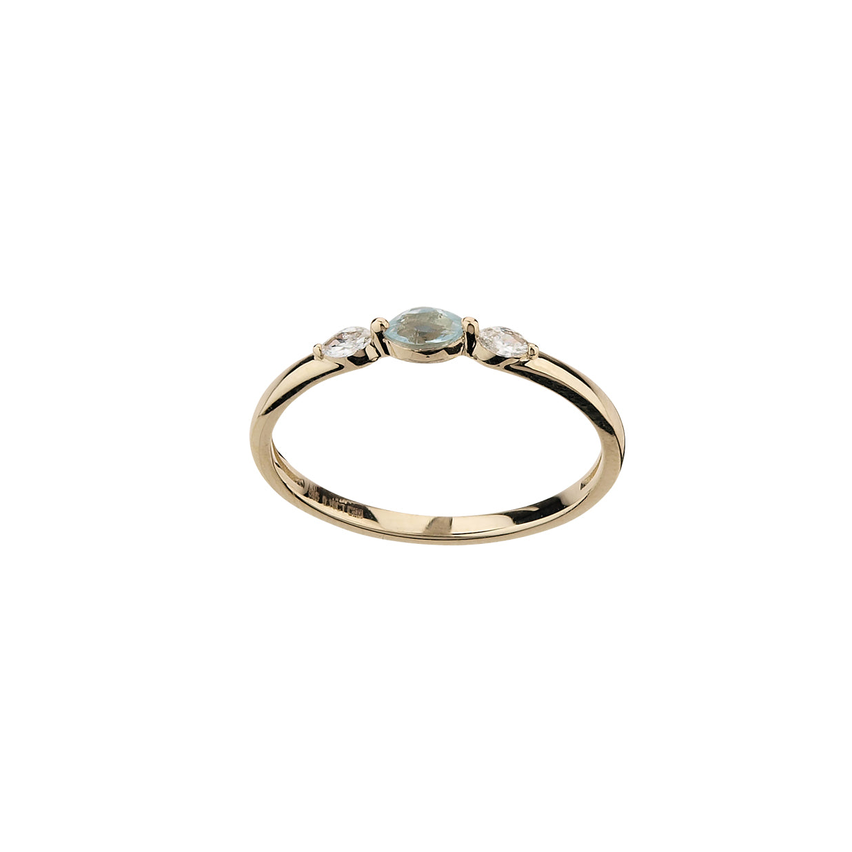 585/- Damenring | Blautopas u. Brillant