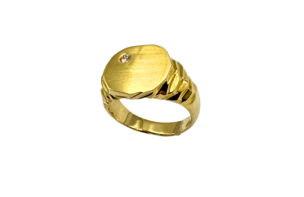 GOLD SIEGELRING 585 14K Brillant