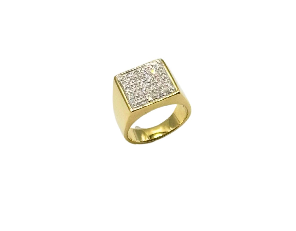 DIAMANT RING 585 14K SIEGELRING