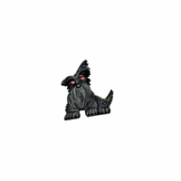 14K Yorkshire Terrier Gold 585 Brosche Topase Handarbeit