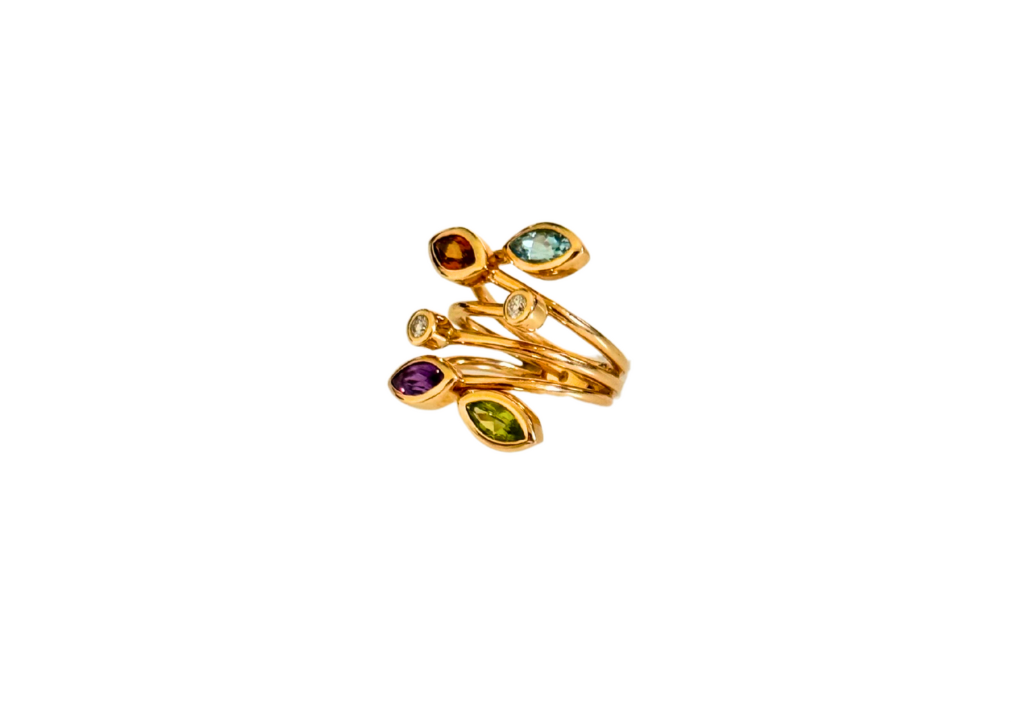 Goldring 585 14K Rosé FS Bunt Brillanten Si/ TW 2 0,16 ct