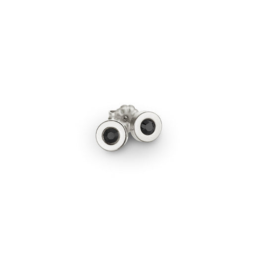 Titan Ohrstecker Kristall schwarz