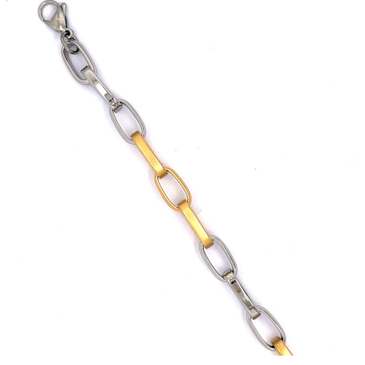 Edelstahl Armband bicolor