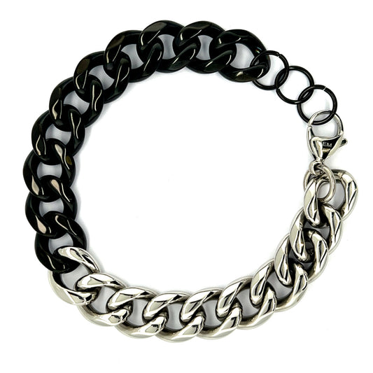 Edelstahl Armband bicolor