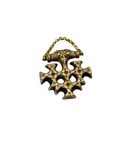 ANTIKER C.1885 WIKINGERZEIT 10. JAHR-HUNDERT KREUZ ANHÄNGER
BROSCHE PAUL TELGE SELTEN GOLD