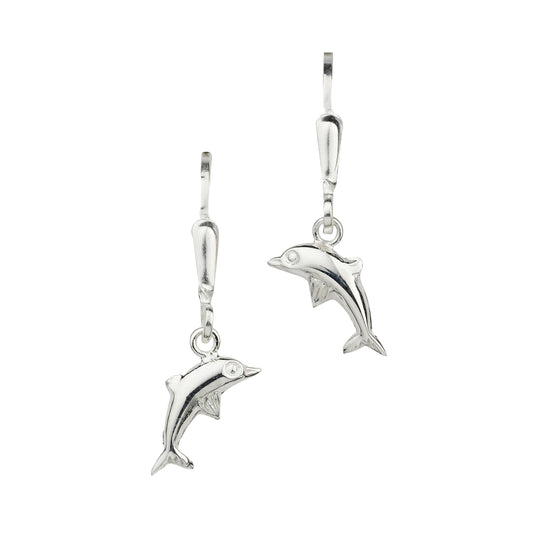 Silber Ohrpendel Delfin