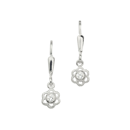 Silber Ohrpendel Blüte