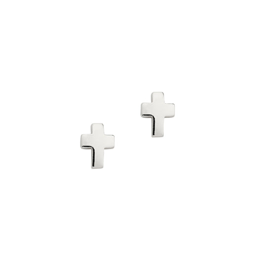 Silber Ohrstecker Kreuz