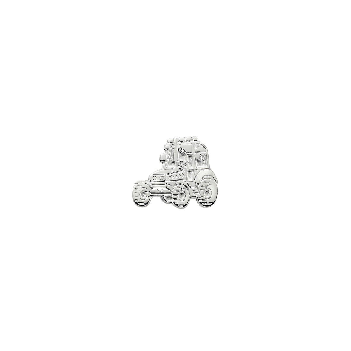Silber Ohrstecker für Herren Traktor