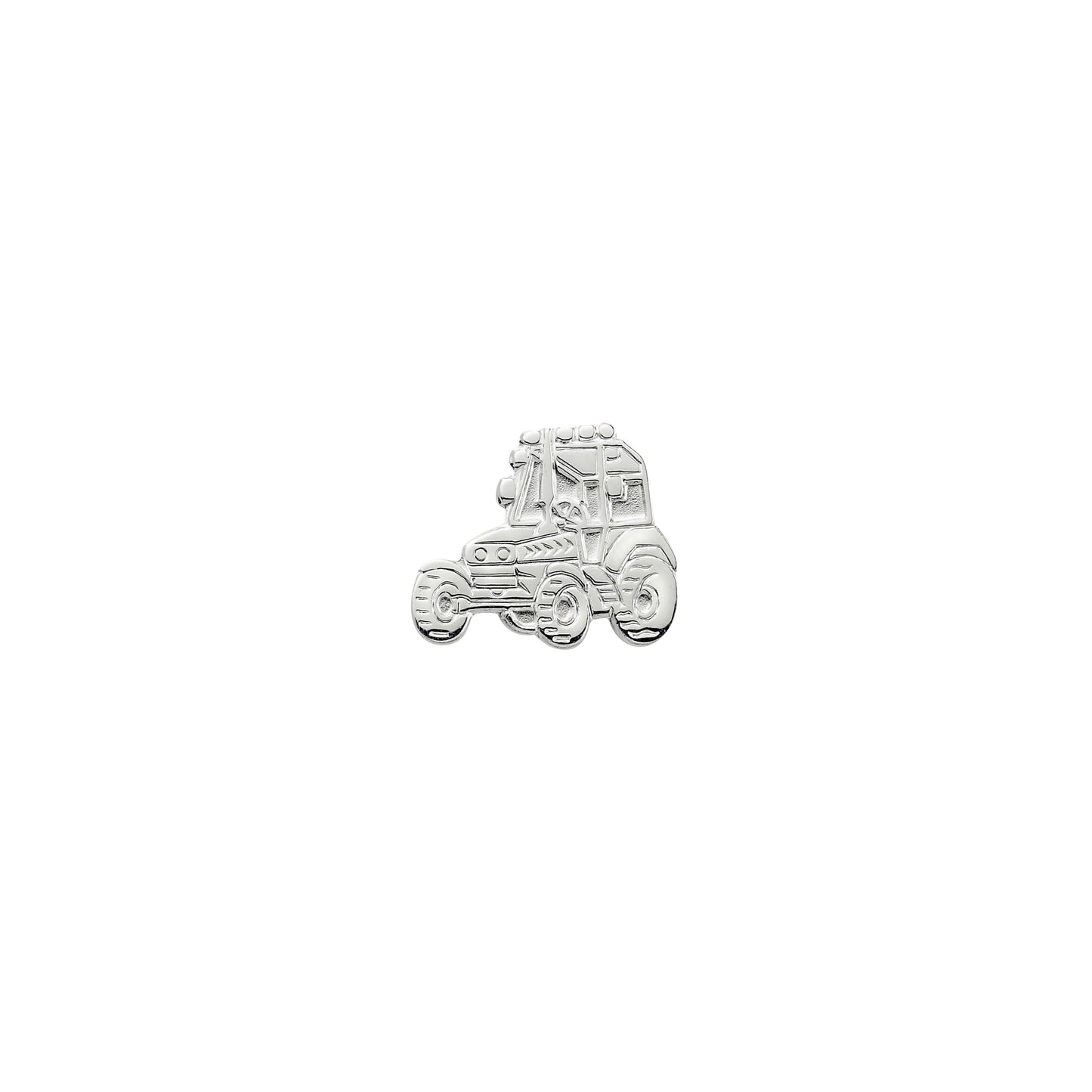 Silber Ohrstecker für Herren Traktor
