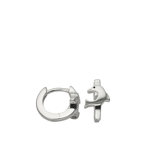Silber Creolen Delfin