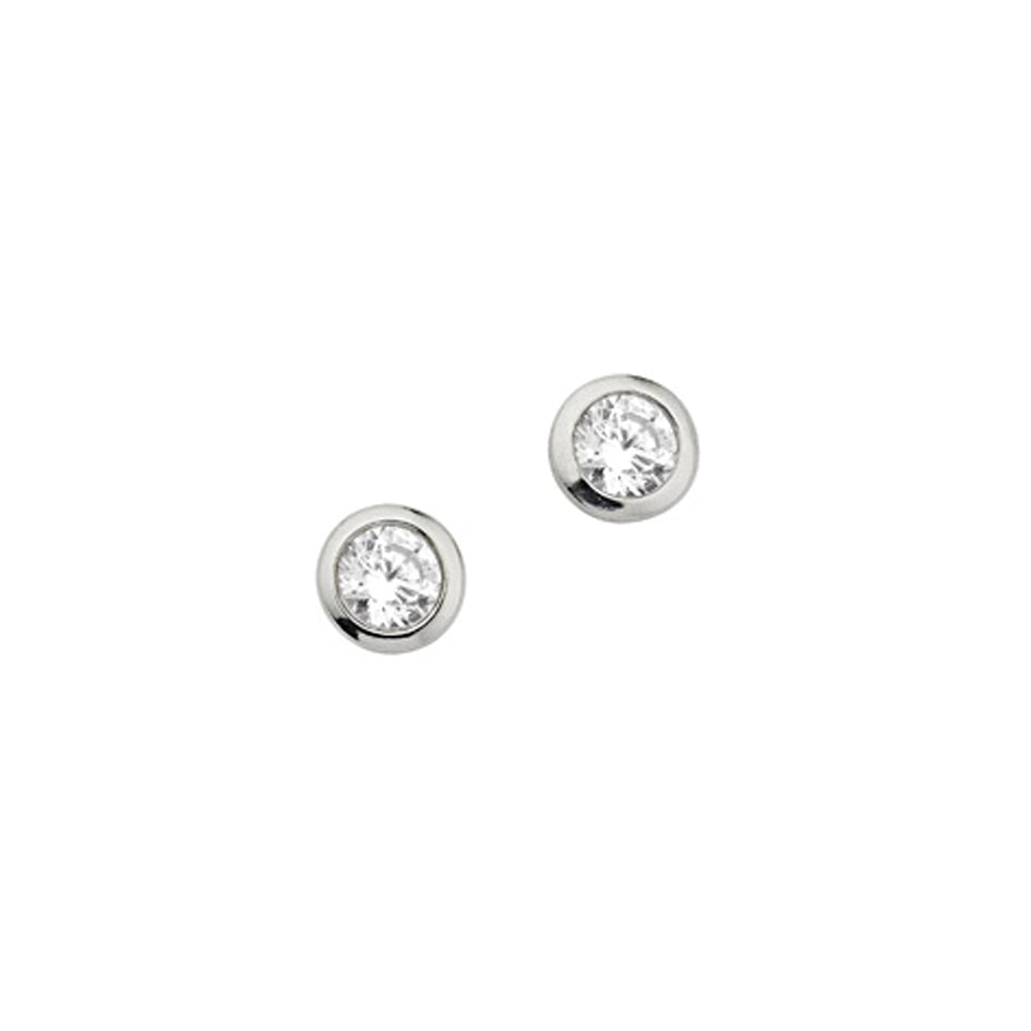 Silber Ohrstecker 4,0 mm