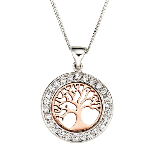 Silber Collier mit Lebensbaum