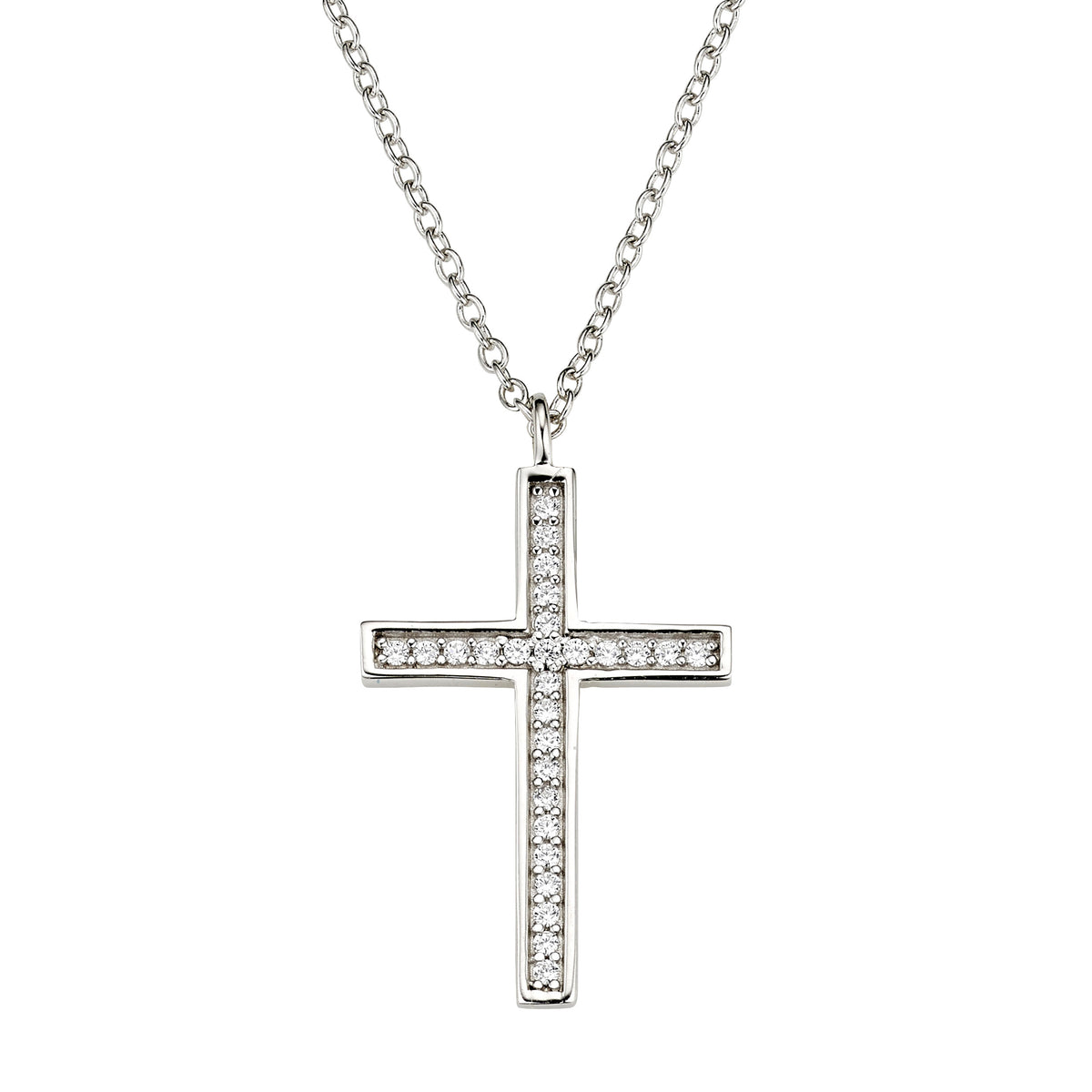 Silber Collier mit Kreuz