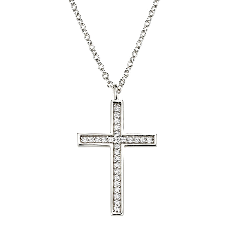 Silber Collier mit Kreuz