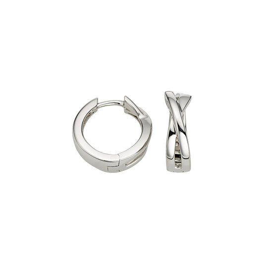 Silber Creolen mit Stahlfeder