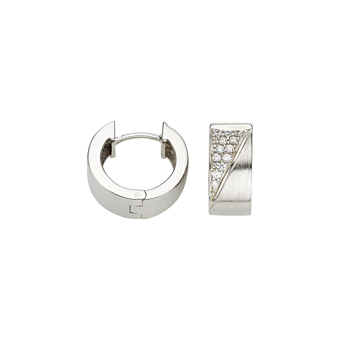 Silber Creolen mit Stahlfeder