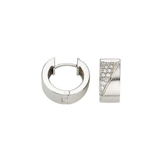 Silber Creolen mit Stahlfeder