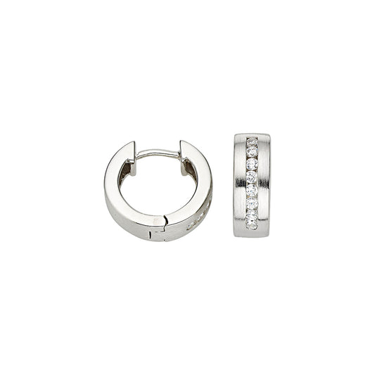 Silber Creolen mit Stahlfeder