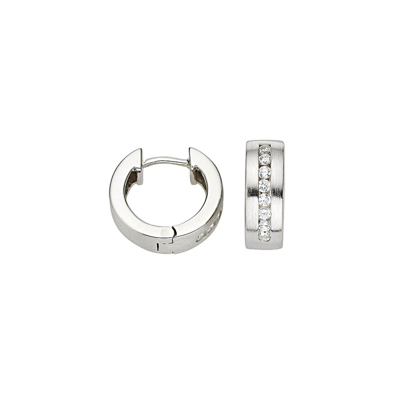 Silber Creolen mit Stahlfeder