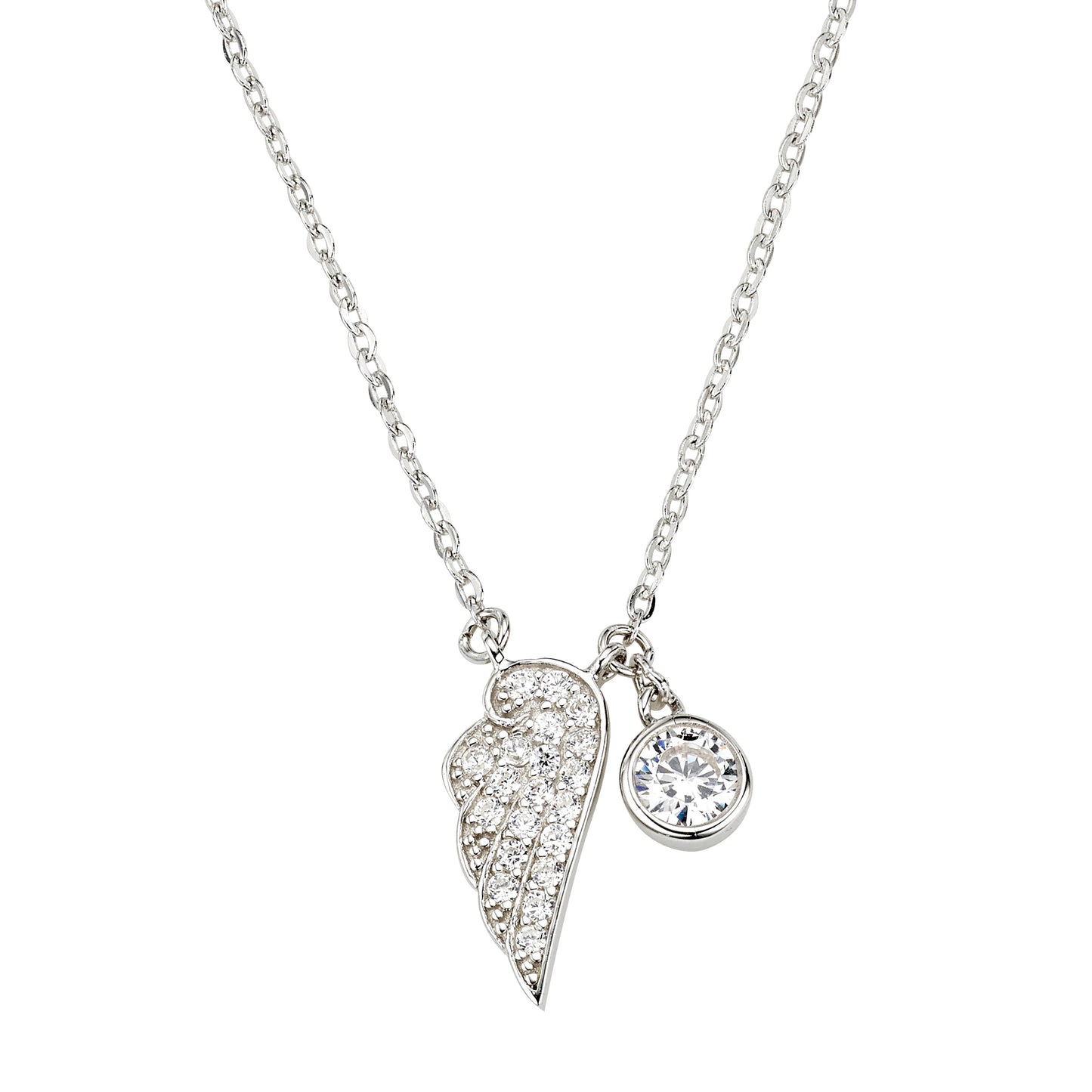 Silber Collier mit Flügel