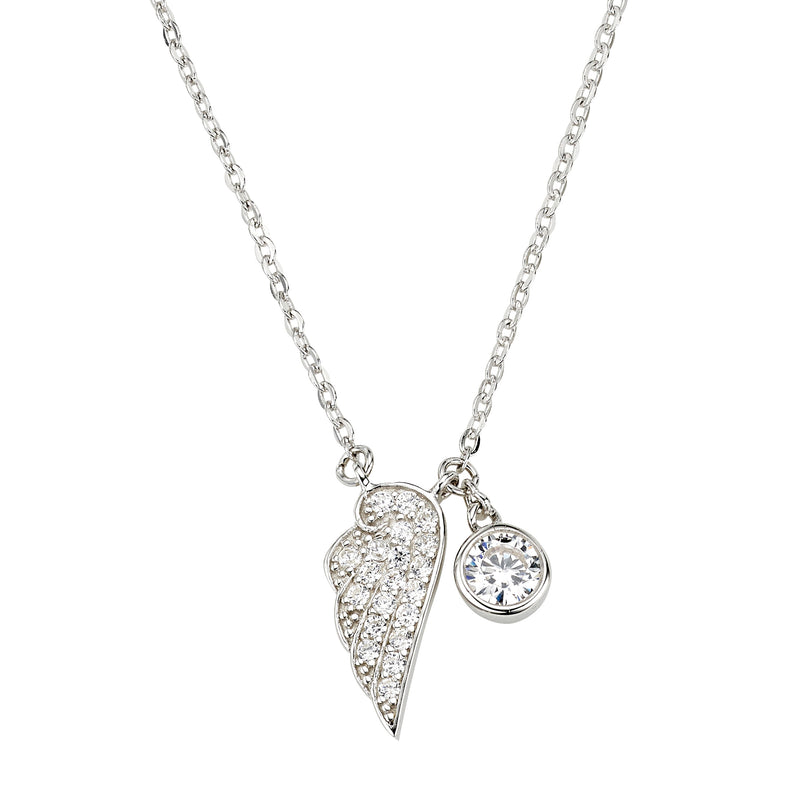 Silber Collier mit Flügel