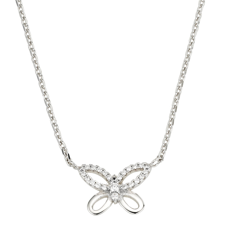 Silber Collier mit Schmetterling