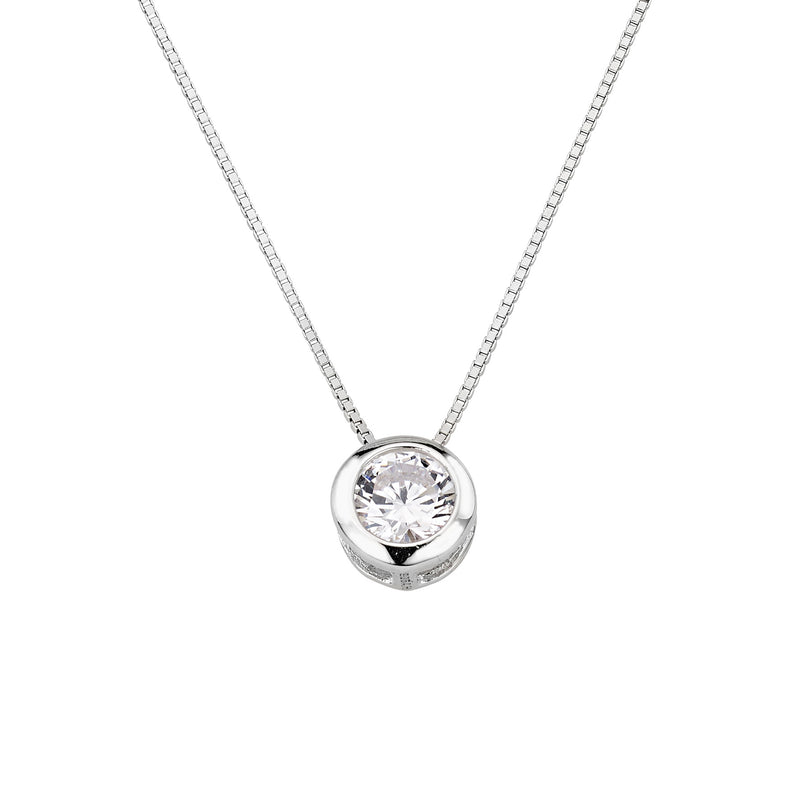 Silber Collier mit Zirkonia