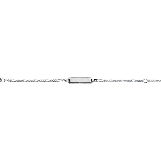 Silber Identband 12 - 14 cm, rhodiniert