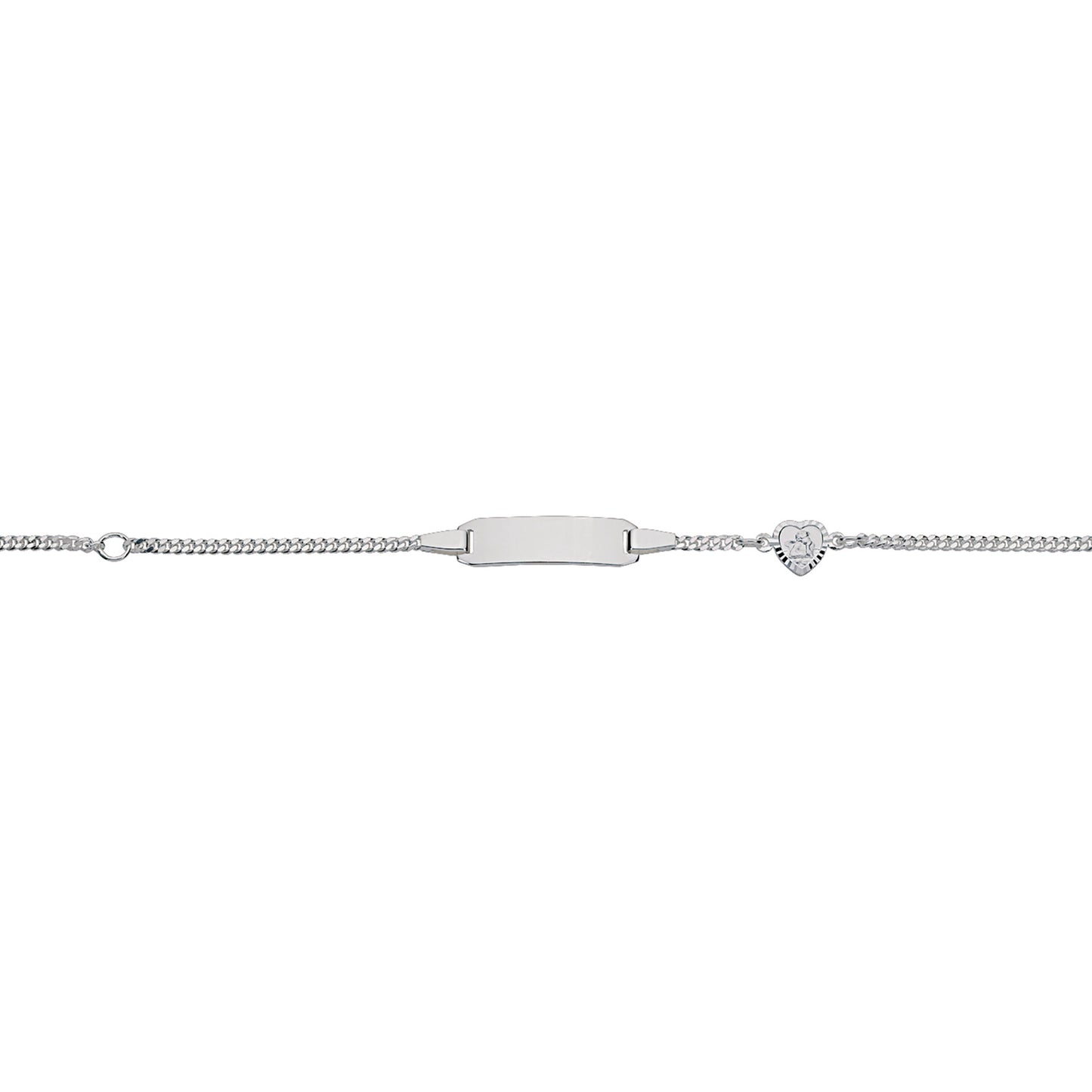 Silber Identband 12 - 14 cm, rhodiniert