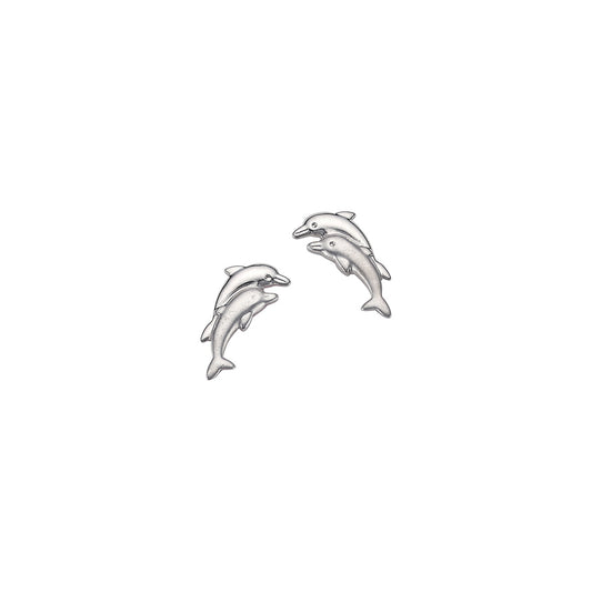 Silber Ohrstecker Delfin