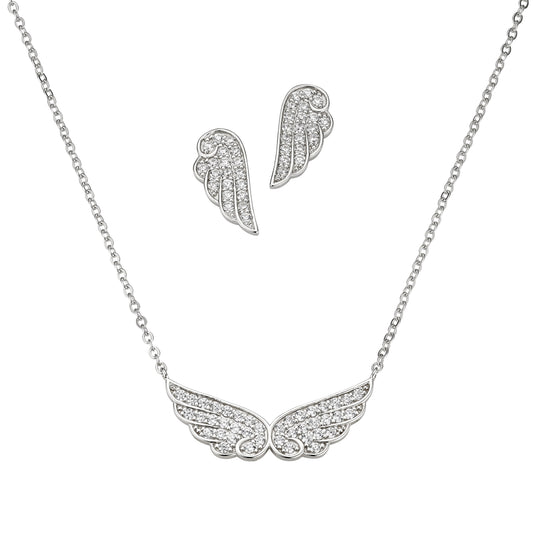 Silber Garnitur mit Flügel