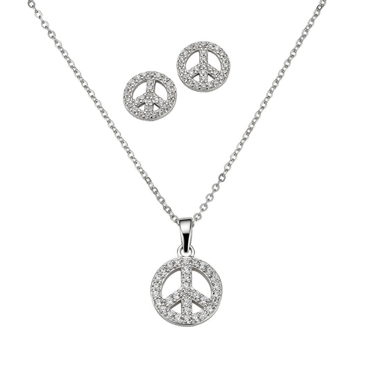 Silber Garnitur mit Peace