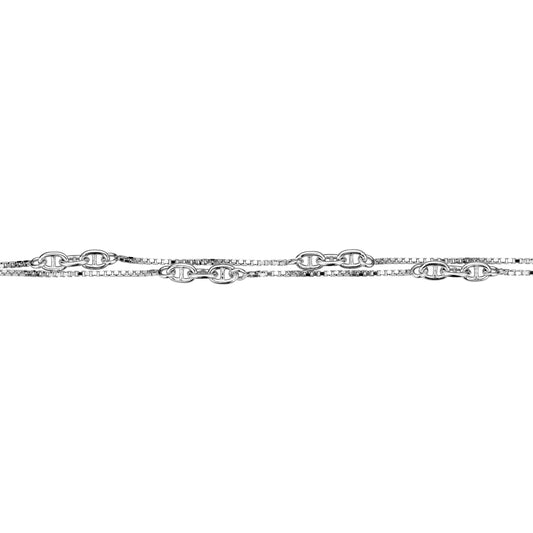 Silber Armband 2-reihig