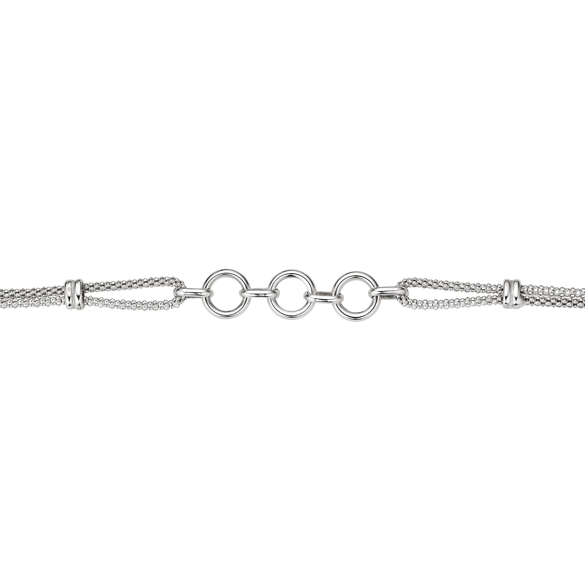 Silber Armband 2-reihig