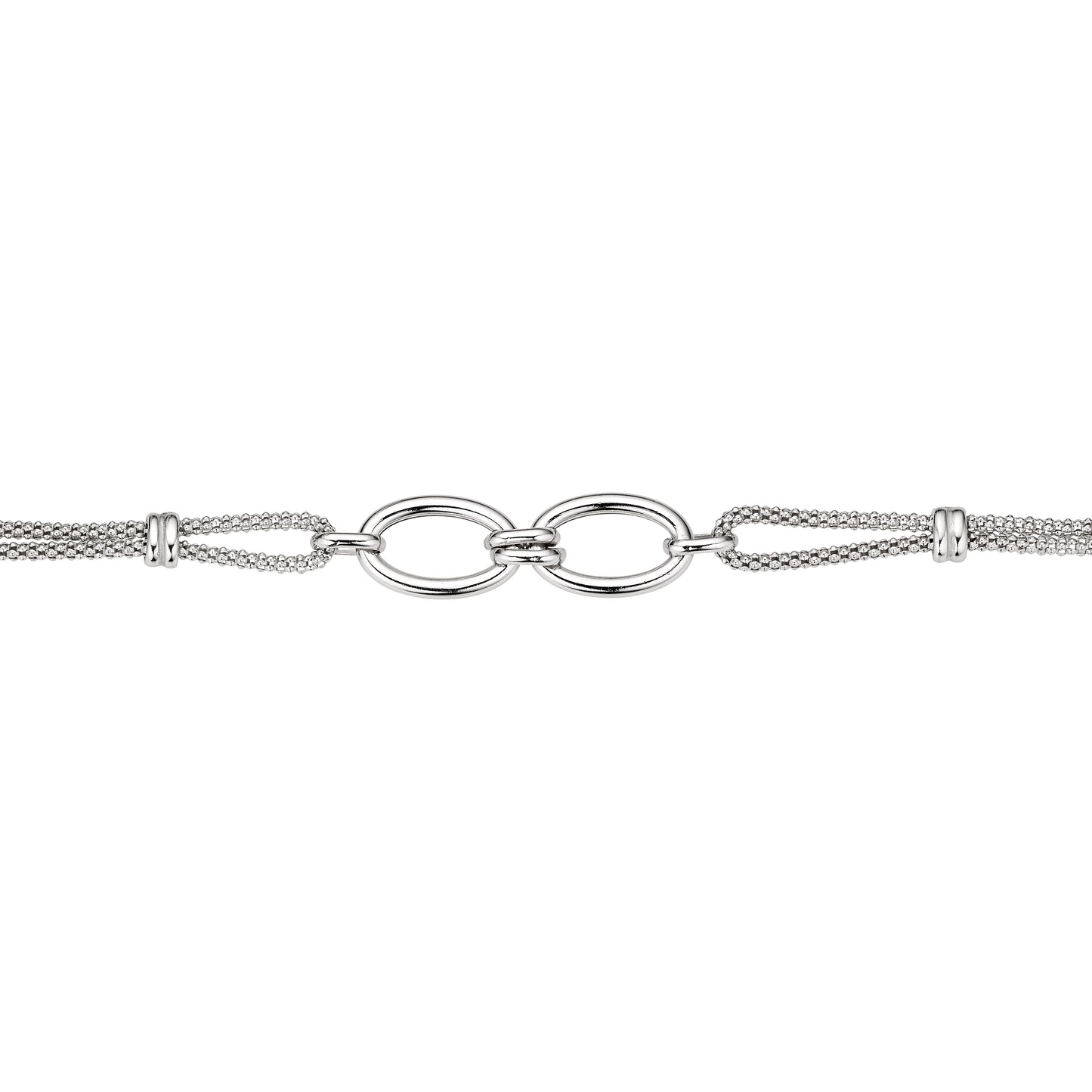Silber Armband 2-reihig