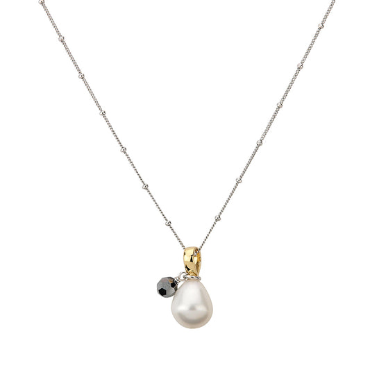 Silber Collier mit Perle