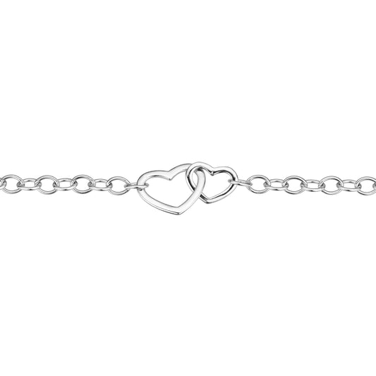 Silber Armband mit Herzen